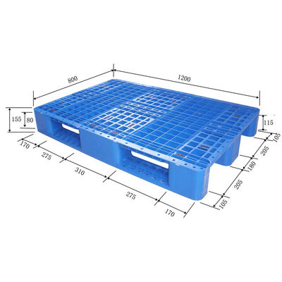 Op zwaar werk berekende Industriële Duurzame Hdpe het Rekken Staal Versterkte Euro Plastic Pallet