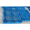 100% maagdelijke Materiële Hygiënische Plastic Pallet 1100*1100mm Op zwaar werk berekende Staal Versterkte Plastic Pallet