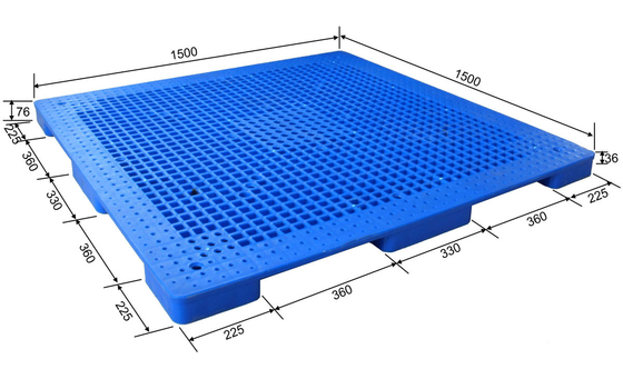 1500*1500 de euro 9 Voerhdpe Plastic Pallet past dun Grootte voor Geitvloer aan